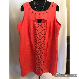Ashley Stewart Orange Studded Dress